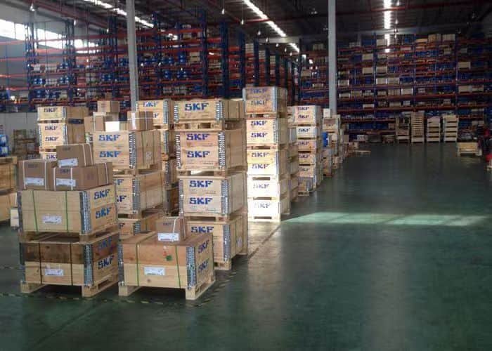 Warehouse aisle view