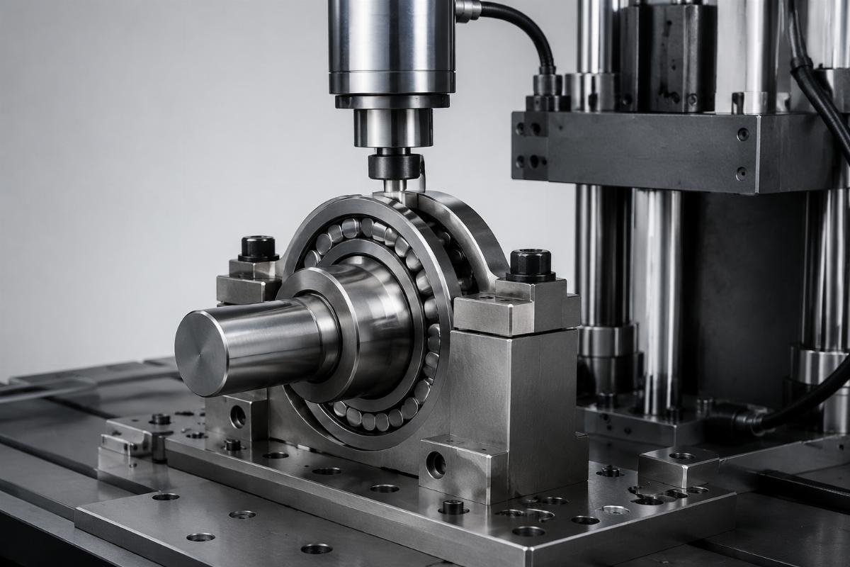Custom impact load testing rig simulating mining equipment operating conditions
