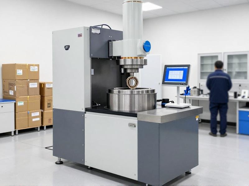 Material certification process showing spectrographic analysis of bearing steel