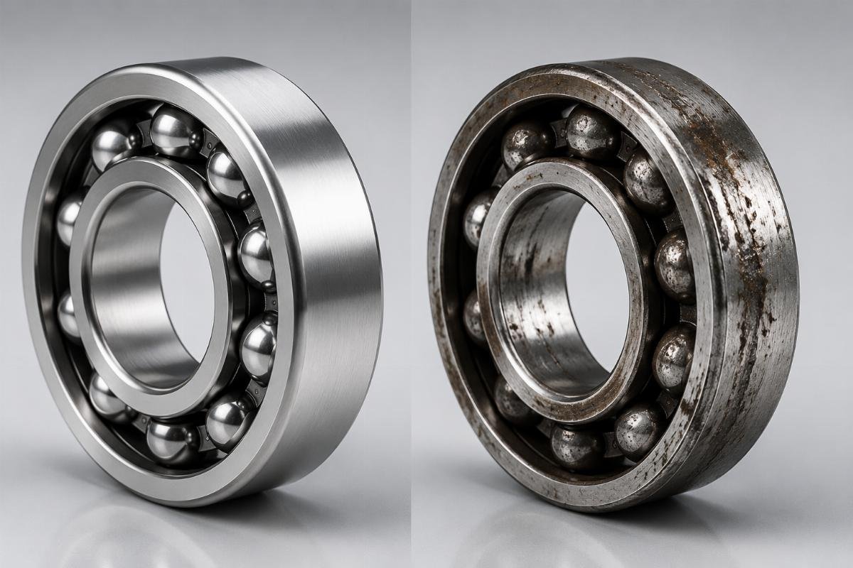 Side-by-side comparison of original vs. cross-referenced bearing failure modes Bearing Failure Analysis Comparison