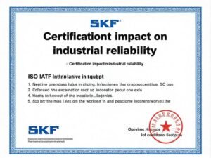 Certification impact on industrial reliability