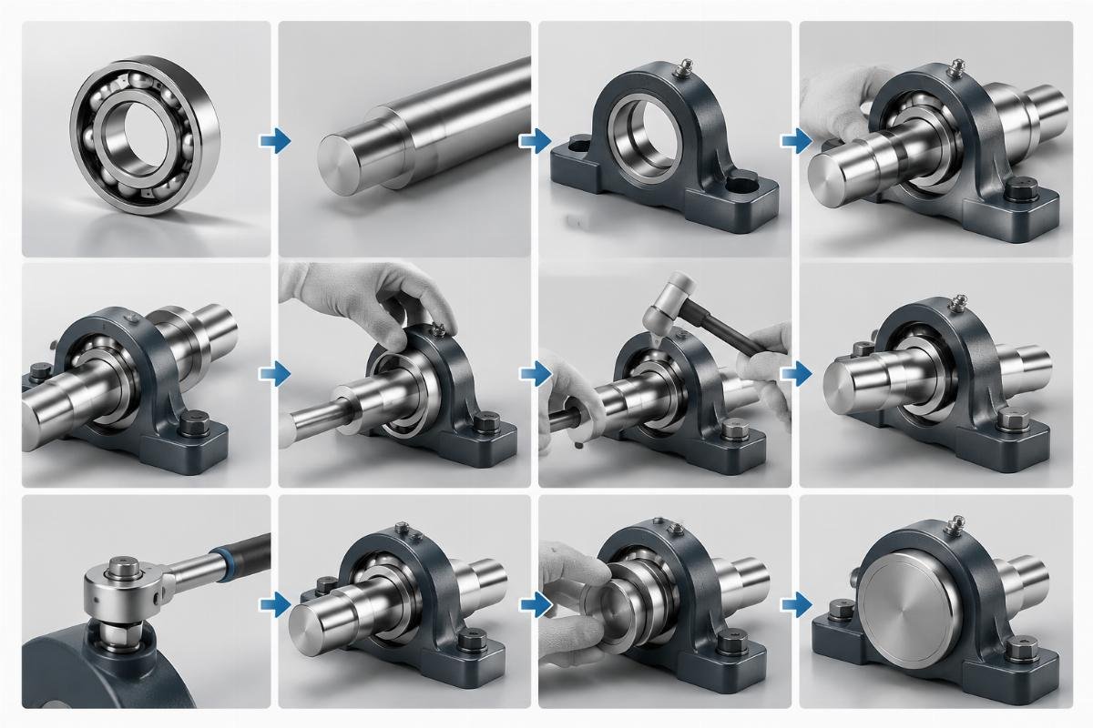 Step-by-step deep groove ball bearing installation process with torque specifications and verification steps Step-by-step deep groove ball bearing installation process with torque specifications and verification steps