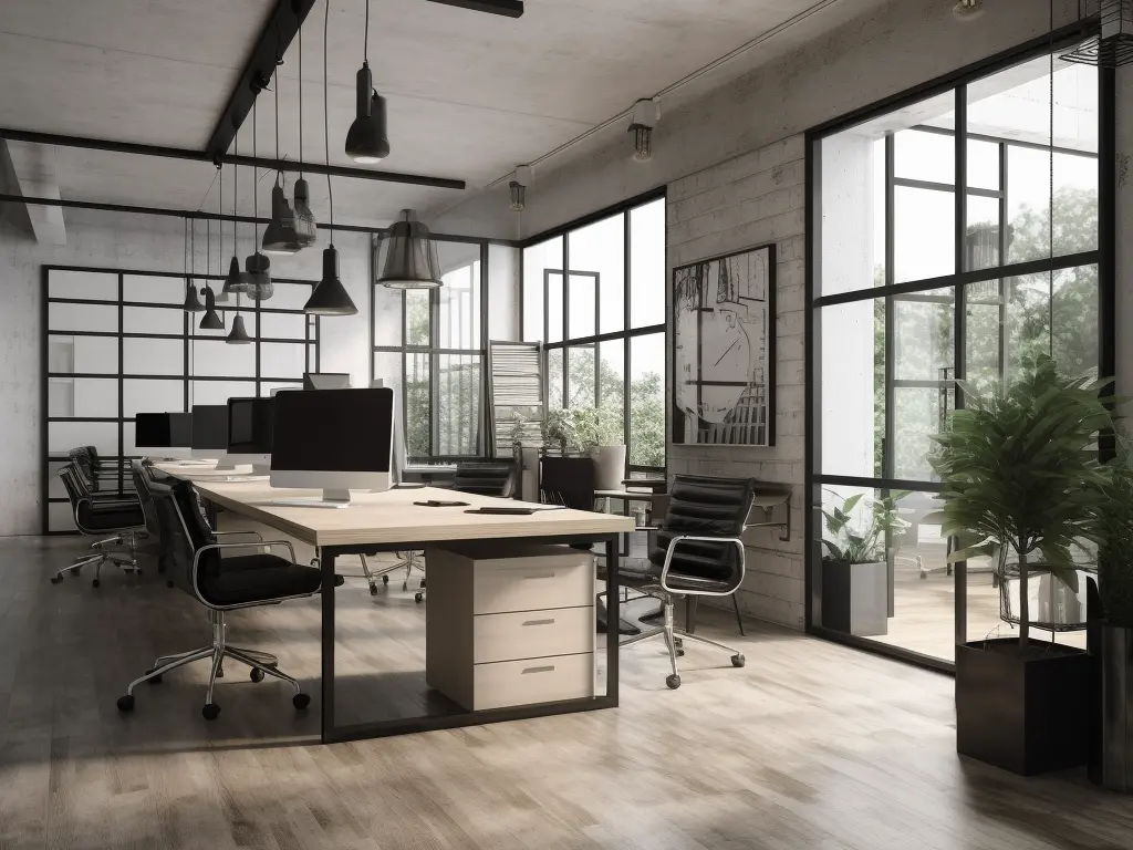 Modern office workspace